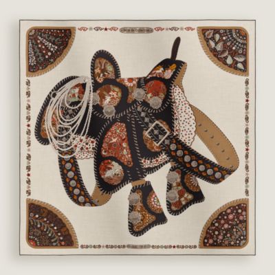 A Toute Allure scarf 90 - Beige | Hermès USA